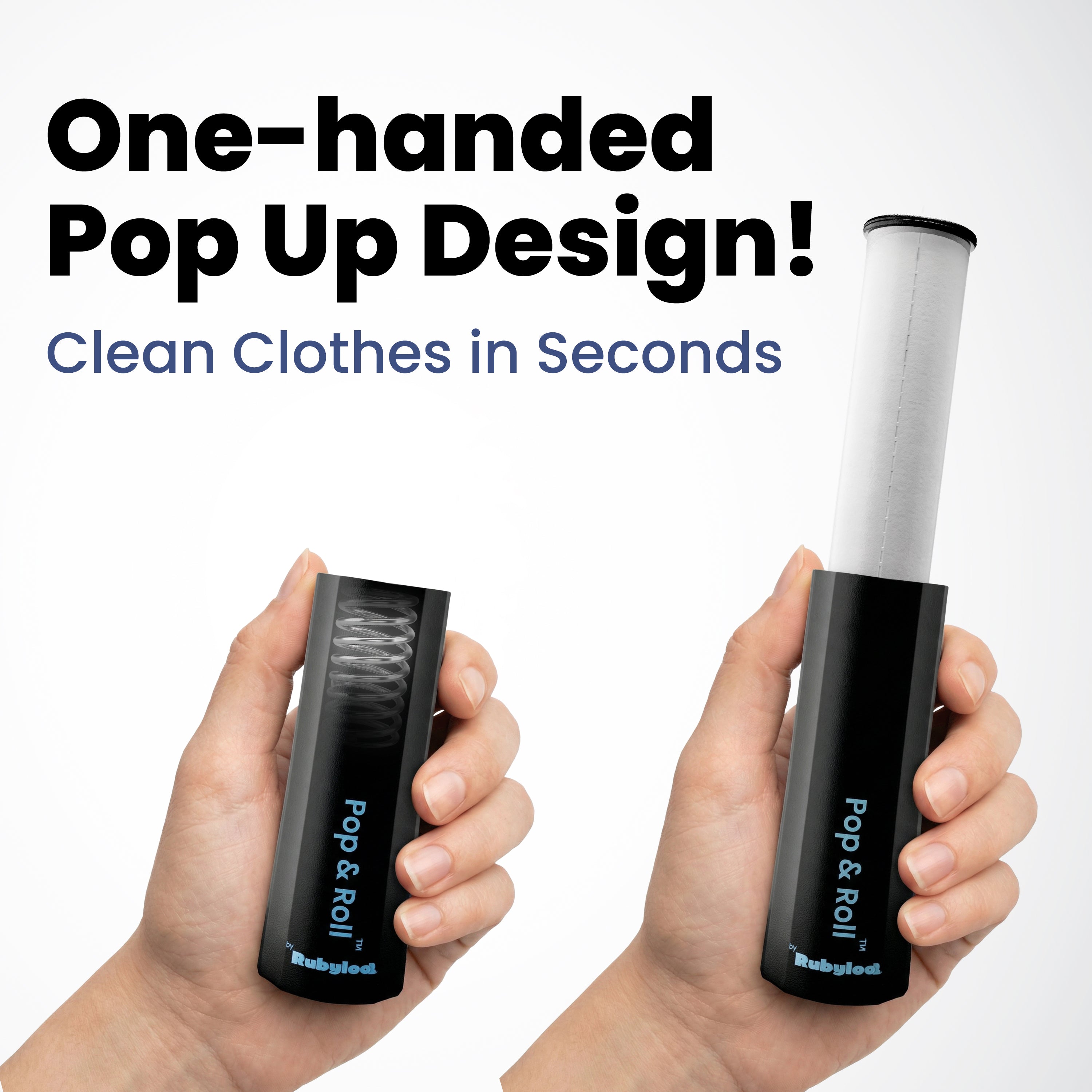 Retractable Mini Lint Roller for Pet Hair with 2 Refills