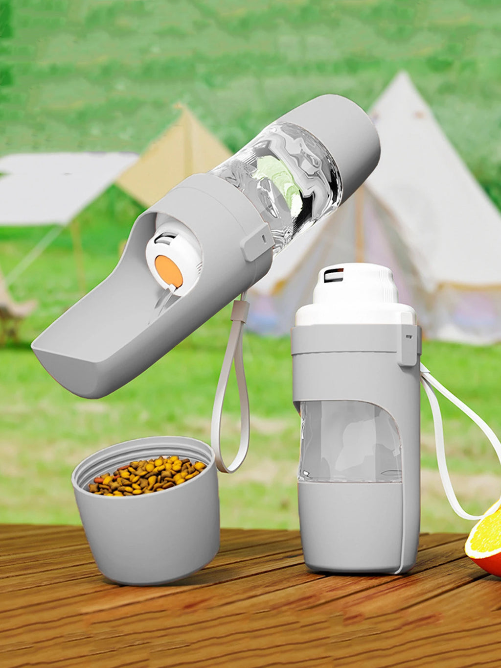 Portable Dog Cat Water Bottle with Storage Food and Water Container for Puppy Pets Dogs Feeder Bowl Outdoor Travel Pet Supplies